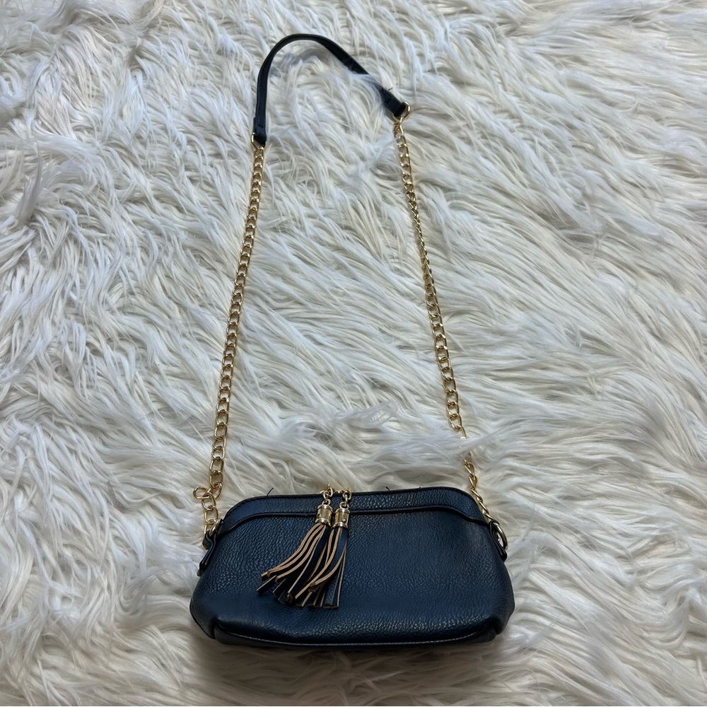 Mini gold chain crossbody bag